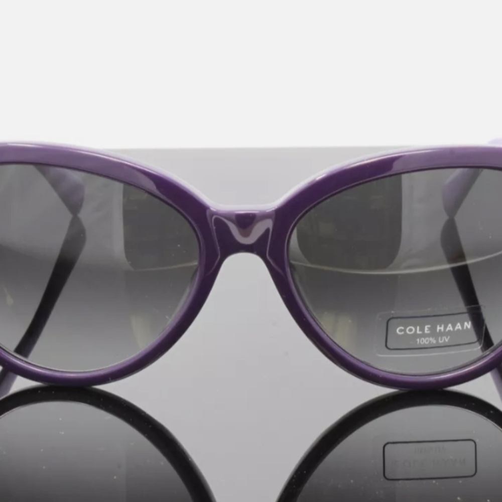Cole Haan Sunglasses Purple Lavender Gradient Charcoal Gray Polarized UV Lenses - Picture 3 of 10